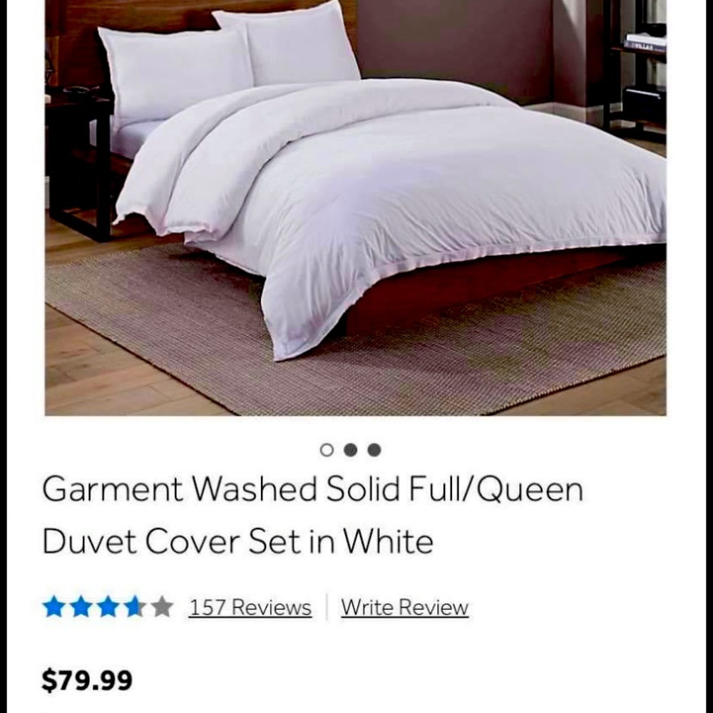 Full/Queen White duvet set